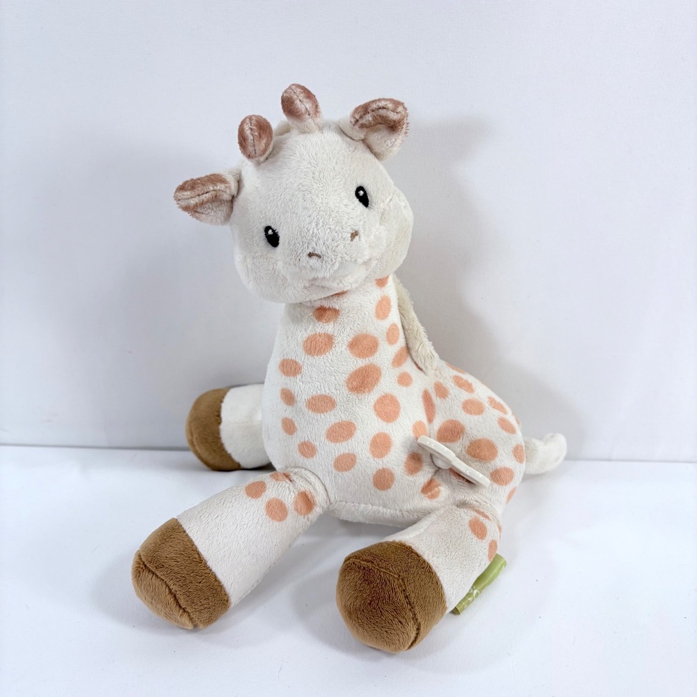 Sophie La Girafe Musical Plush Giraffe Cream Orange Mary Meyer Wind Up Toy